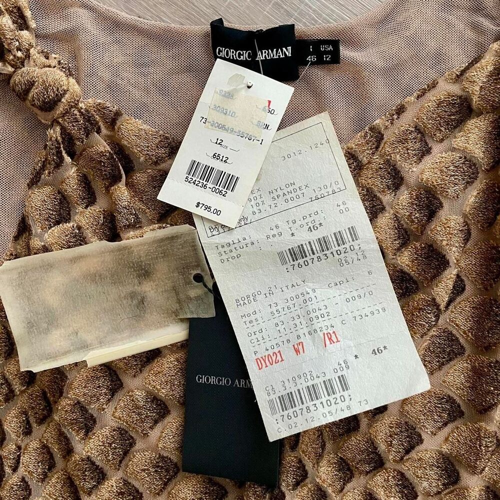 Armani Women's Brown and Tan Blouse - Picture 8 of 8